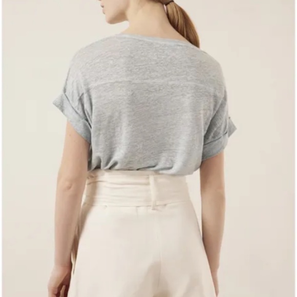 Vanessa Bruno Ricardo Cotton Linen Tie Waist Shorts - Picture 4 of 9